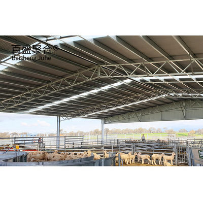 알루미늄 합금 창문 Prefab Steel Construction Agricultural Building for Cattle Barn 소집용 건물