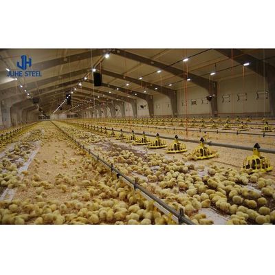 ISO9001 2008/CE/BV 인증 현대 조류 농장 가벼운 철강 구조 닭집