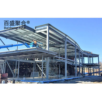 Q235Q345 저탄소 강철 2층 강철 구조 체육관 CAD 도면 디자인
