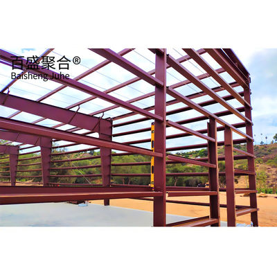 상업용 쉐드 붉은 철강 철강 빌딩 키트 저탄소 철강 Q235 Q345