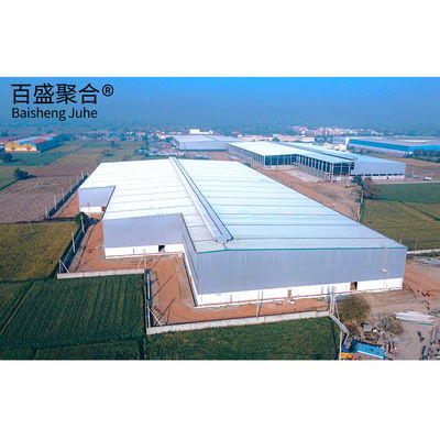 큰 스펜 스틸 공간 프레임 구조 H 스틸 기둥과 함께 사무실 Prefab 워크샵