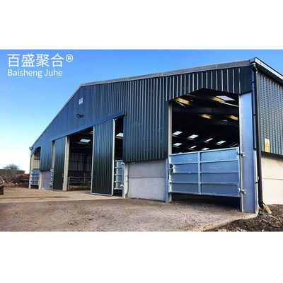 Q345 Q235 Light Steel Structure For Goat Farming Shed And Cow Cattle Building 가축 농장 및 소축물 건물에 대한 가벼운 철강 구조