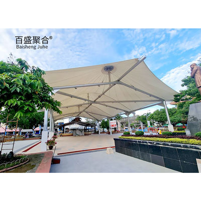 800-1300GSM PVC 코팅 직물 건축막 팽창막 그림자 구조