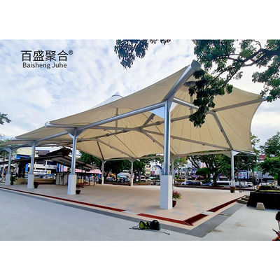 800-1300GSM PVC 코팅 직물 건축막 팽창막 그림자 구조