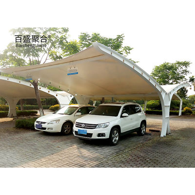 PVDF PTFE 튼튼한 막 직물 큰 철 프레임 3 차 주차용 자동 천장