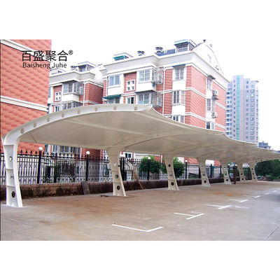 PVDF PTFE 튼튼한 막 직물 큰 철 프레임 3 차 주차용 자동 천장