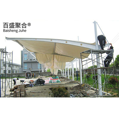 PVDF/PTFE PVC 코팅 T 튼튼한 주차장 구조 방화 방지